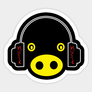 PIG Music Sticker